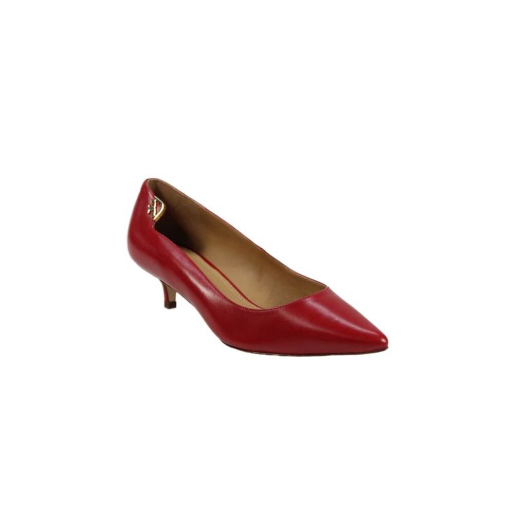 Tory Burch Womens Elizabeth 40mm Pump Burnished Leather Pumps Shoes Sz 5